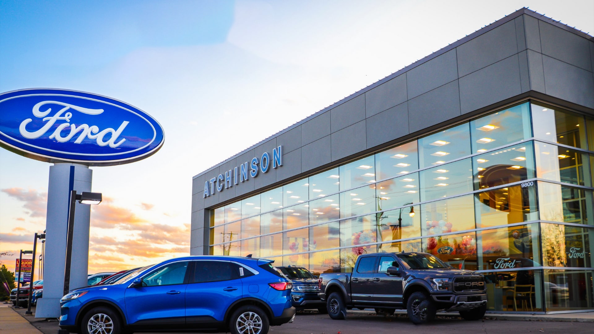 Atchinson Ford dealership exterior in Belleville, Michigan